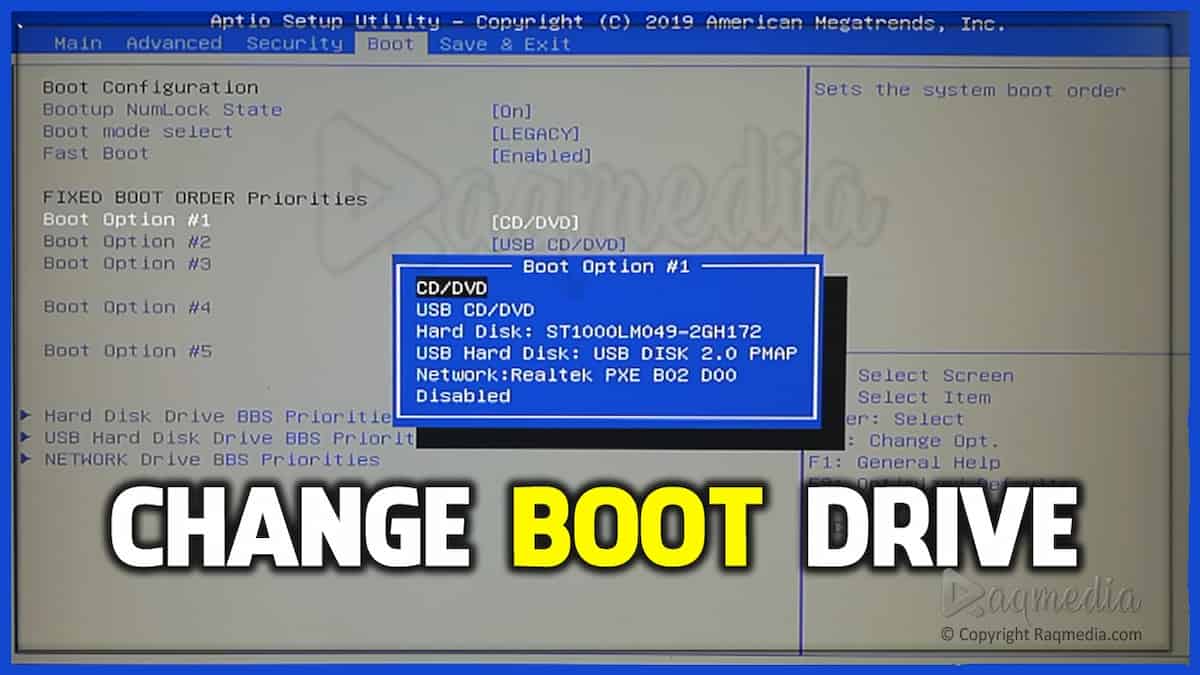 how to change boot order in bios windows 10