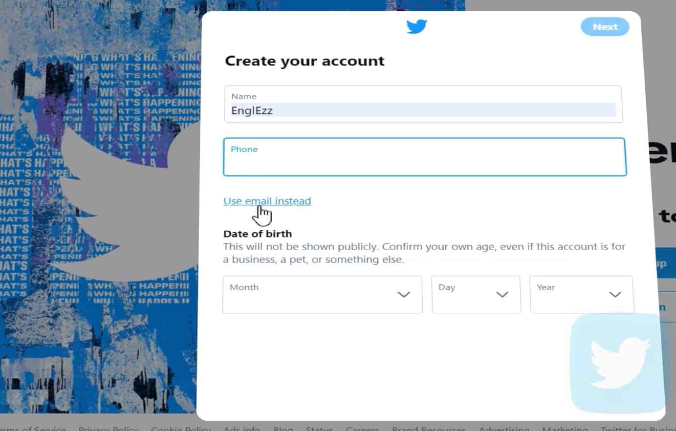How to Create Twitter Account Without Phone Number Or Email