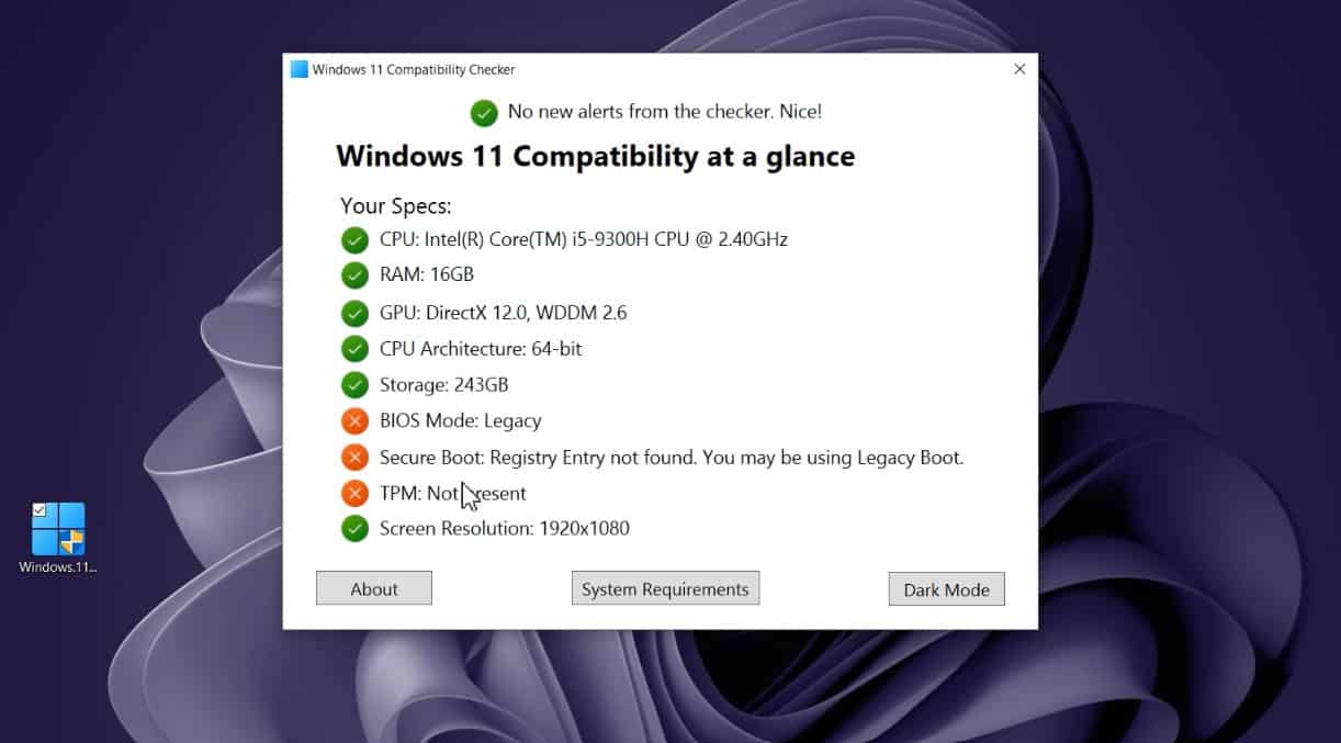 windows 11 requirements checker download