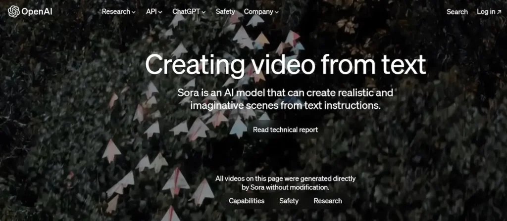openai-sora-a- text-to-video-homepage